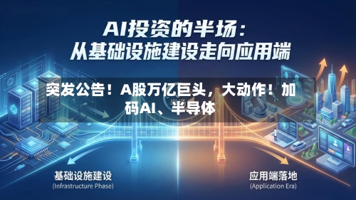 突发公告!A股万亿巨头,大动作!加码AI、半导体