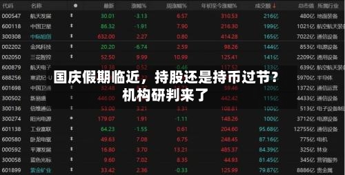 国庆假期临近,持股还是持币过节?机构研判来了