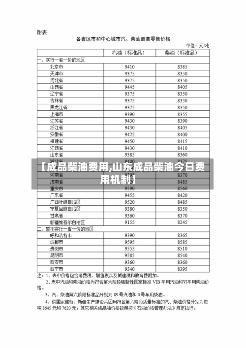 【成品柴油费用,山东成品柴油今日费用机制】-第3张图片