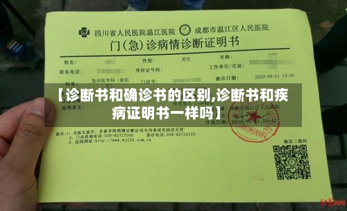 【诊断书和确诊书的区别,诊断书和疾病证明书一样吗】-第3张图片