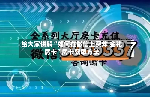 给大家讲解“如何在微信上买炸 金花房卡	”房卡获取方法-第3张图片