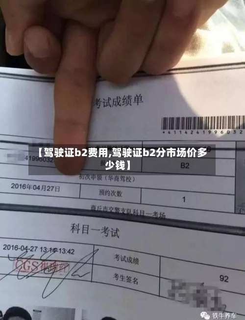 【驾驶证b2费用,驾驶证b2分市场价多少钱】-第2张图片