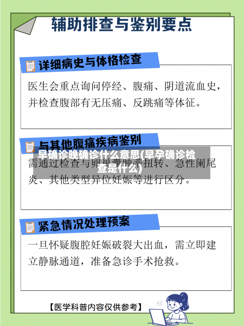 早确诊晚确诊什么意思(早孕确诊检查是什么)