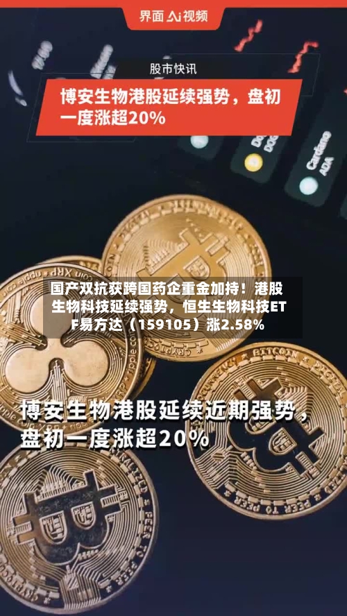 国产双抗获跨国药企重金加持！港股生物科技延续强势	，恒生生物科技ETF易方达（159105）涨2.58%-第2张图片