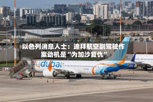 以色列消息人士：迪拜航空副驾驶作案动机是“为加沙复仇	”-第2张图片