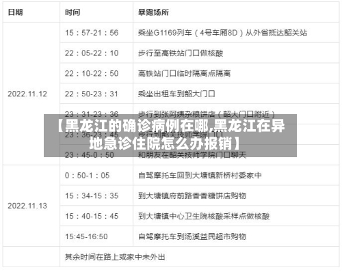 【黑龙江的确诊病例在哪,黑龙江在异地急诊住院怎么办报销】-第3张图片