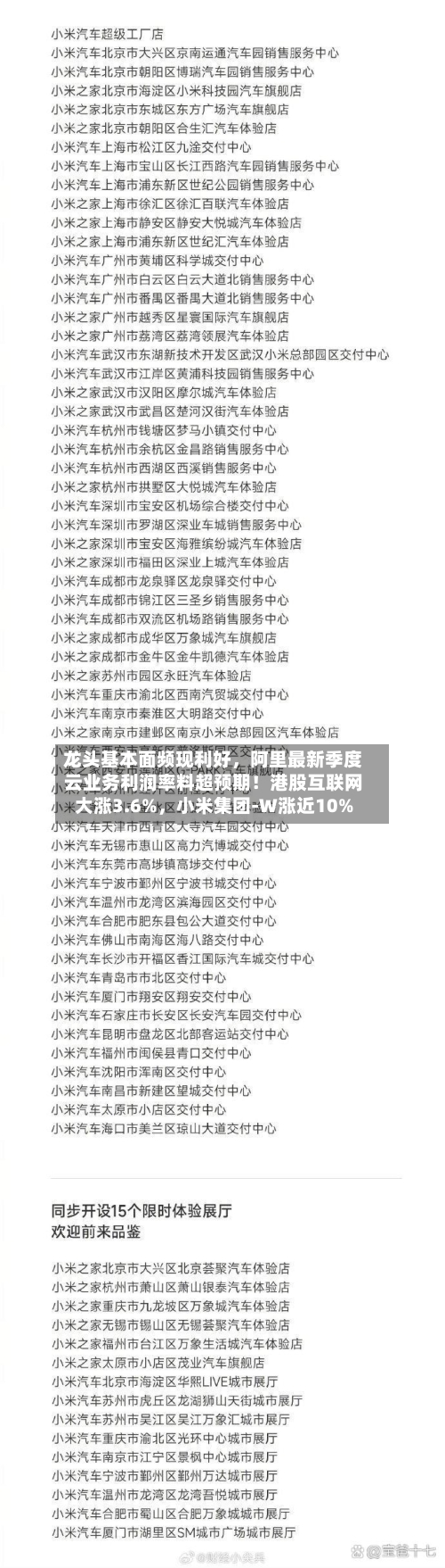 龙头基本面频现利好，阿里最新季度云业务利润率料超预期！港股互联网大涨3.6%	，小米集团-W涨近10%-第2张图片