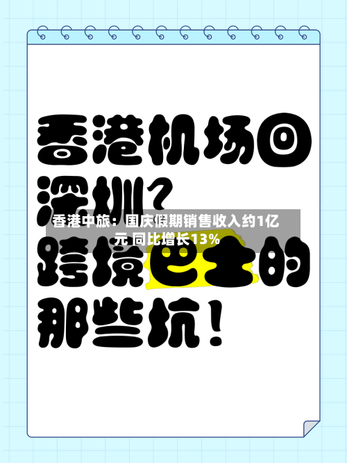 香港中旅:国庆假期销售收入约1亿元 同比增长13%-第3张图片