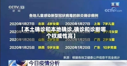 【本土确诊和本地确诊,确诊和诊断哪个权威性高】
